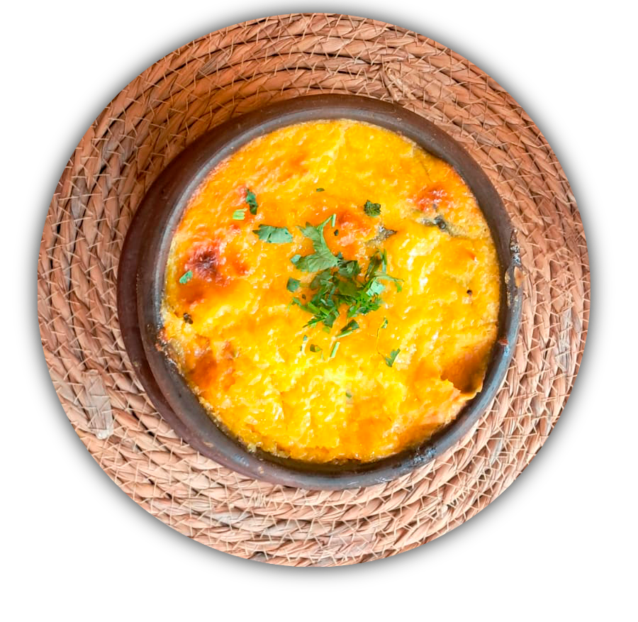 Plato de cocina chilena preparado en Pueblo Viejo